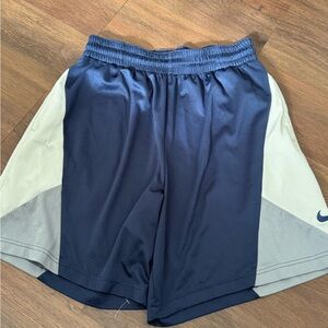 Nike Men's Navy and Gray Athletic Shorts